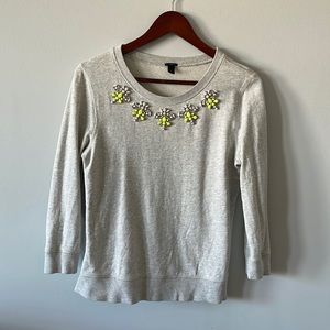 J Crew Sweatshirt beaded detailing